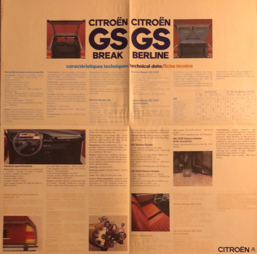 citroen gs brochure