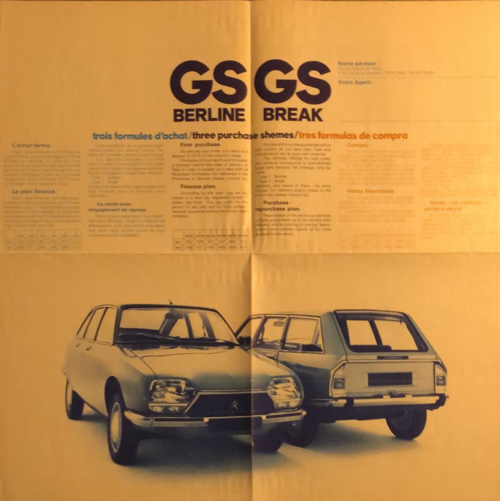 citroen gs brochure