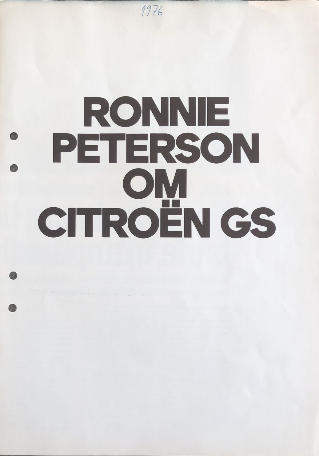 citroen gs brochure