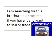 citroen gs brochure