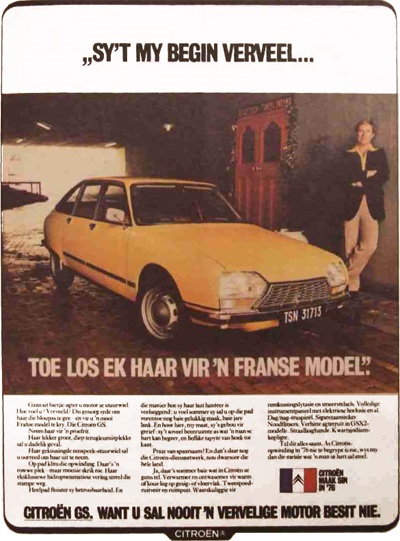 South African Citro�n GS, click to enlarge